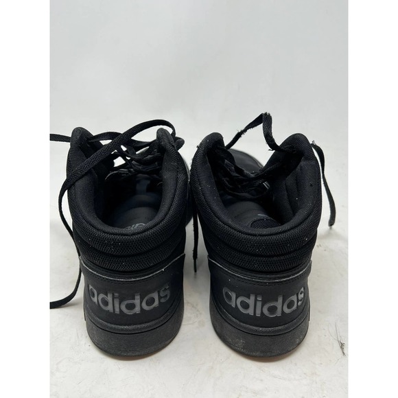 adidas Hoops 3.0 High Sneakers Basket Gym Leather Black Mens 12 Model GV6683 - Picture 6 of 8